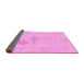 Sideview of Abstract Pink Modern Rug, abs1075pnk