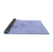 Sideview of Abstract Blue Modern Rug, abs1075blu