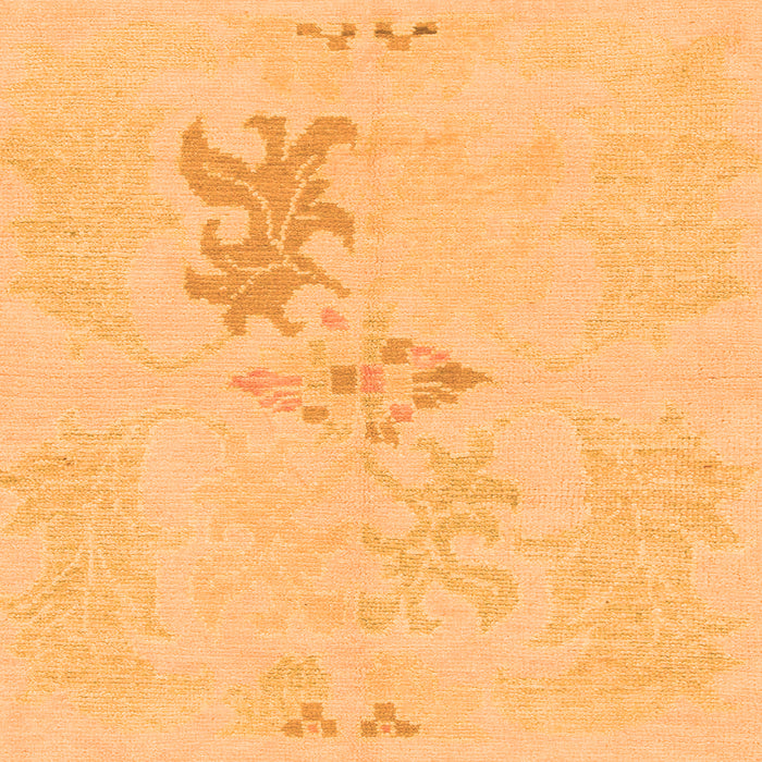 Square Abstract Orange Modern Rug, abs1075org