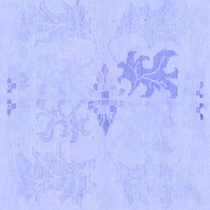 Square Machine Washable Abstract Blue Modern Rug, wshabs1075blu