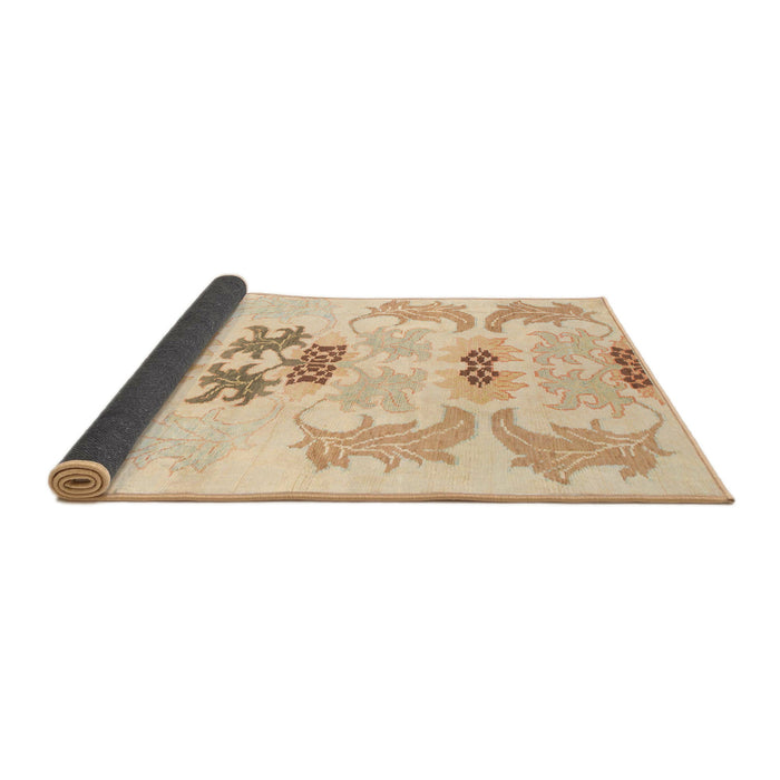 Sideview of Abstract Khaki Gold Modern Rug, abs1076