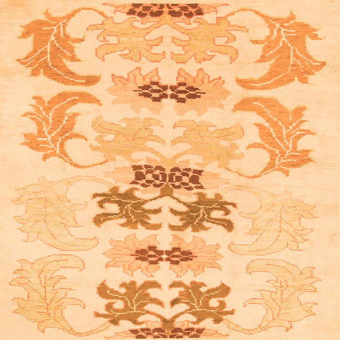 Square Machine Washable Abstract Orange Modern Area Rugs, wshabs1076org