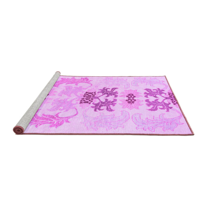 Sideview of Machine Washable Abstract Purple Modern Area Rugs, wshabs1076pur