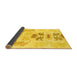 Sideview of Abstract Yellow Modern Rug, abs1076yw