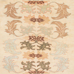 Square Machine Washable Abstract Khaki Gold Rug, wshabs1076