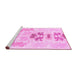 Sideview of Machine Washable Abstract Pink Modern Rug, wshabs1076pnk