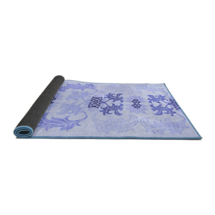 Sideview of Abstract Blue Modern Rug, abs1076blu
