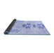 Sideview of Abstract Blue Modern Rug, abs1076blu