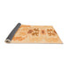 Sideview of Abstract Orange Modern Rug, abs1076org