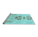 Sideview of Machine Washable Abstract Light Blue Modern Rug, wshabs1076lblu