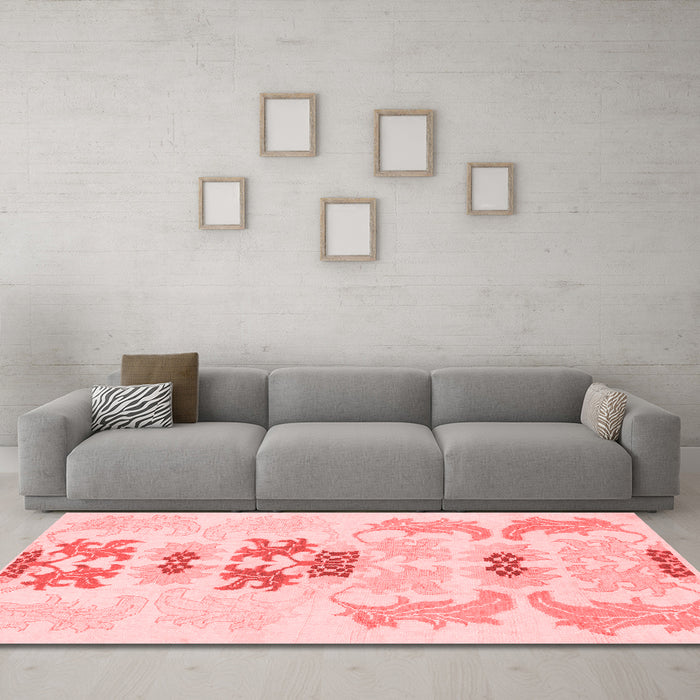 Modern Red Washable Rugs