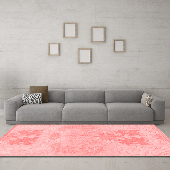 Modern Red Washable Rugs