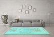 Machine Washable Abstract Light Blue Modern Rug in a Living Room, wshabs1077lblu