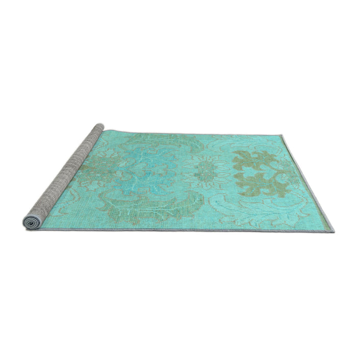 Sideview of Machine Washable Abstract Light Blue Modern Rug, wshabs1077lblu