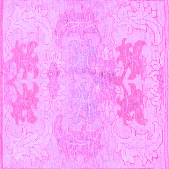 Square Machine Washable Abstract Purple Modern Area Rugs, wshabs1077pur