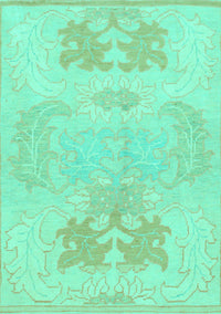 Abstract Turquoise Modern Rug, abs1077turq
