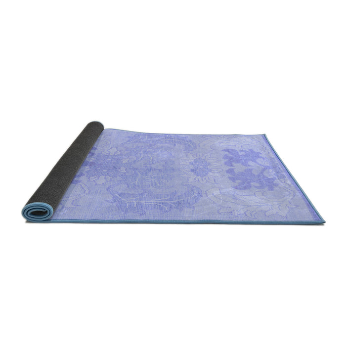 Sideview of Abstract Blue Modern Rug, abs1077blu