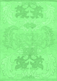 Abstract Emerald Green Modern Rug, abs1077emgrn