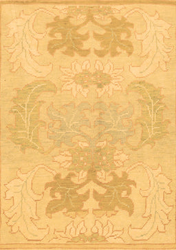 Abstract Brown Modern Rug, abs1077brn