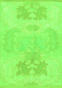 Abstract Green Modern Rug, abs1077grn