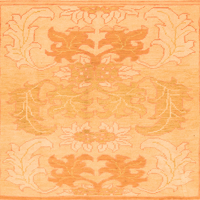 Square Abstract Orange Modern Rug, abs1077org
