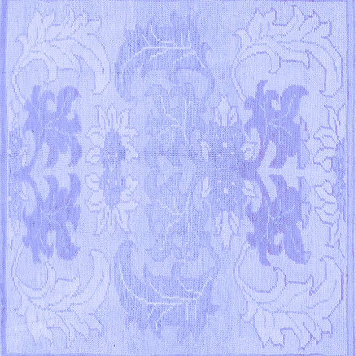 Square Machine Washable Abstract Blue Modern Rug, wshabs1077blu