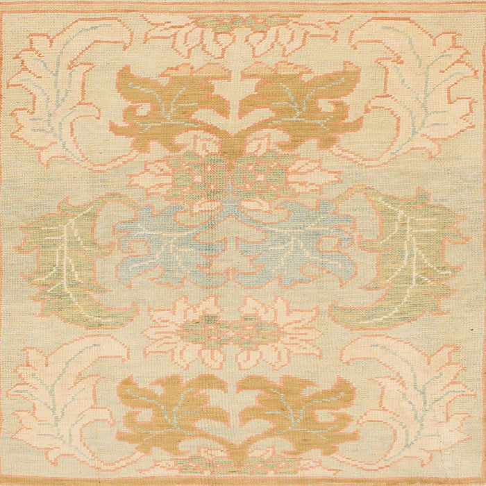 Square Machine Washable Abstract Brown Gold Rug, wshabs1077