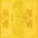 Square Abstract Yellow Modern Rug, abs1077yw