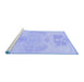 Sideview of Machine Washable Abstract Blue Modern Rug, wshabs1077blu