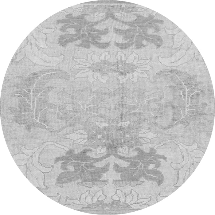 Round Machine Washable Abstract Gray Modern Rug, wshabs1077gry