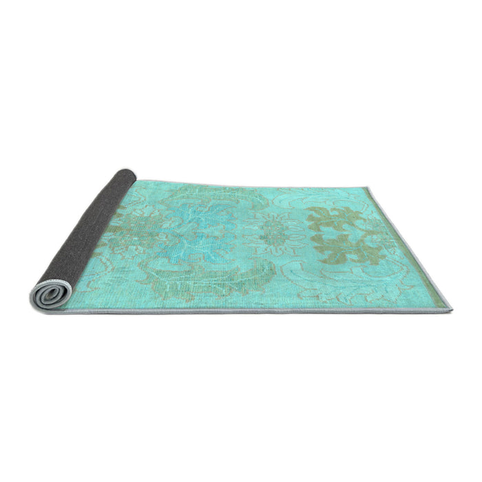 Sideview of Abstract Light Blue Modern Rug, abs1077lblu