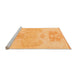 Sideview of Machine Washable Abstract Orange Modern Area Rugs, wshabs1077org