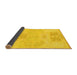 Sideview of Abstract Yellow Modern Rug, abs1077yw