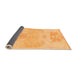 Sideview of Abstract Orange Modern Rug, abs1077org