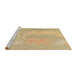 Sideview of Machine Washable Abstract Gold Rug, wshabs1078