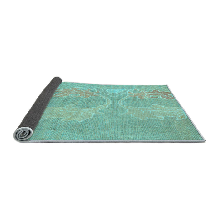 Sideview of Abstract Light Blue Modern Rug, abs1078lblu