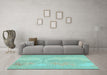 Machine Washable Abstract Light Blue Modern Rug in a Living Room, wshabs1078lblu