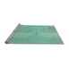 Sideview of Machine Washable Abstract Light Blue Modern Rug, wshabs1078lblu