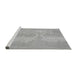 Sideview of Machine Washable Abstract Gray Modern Rug, wshabs1078gry