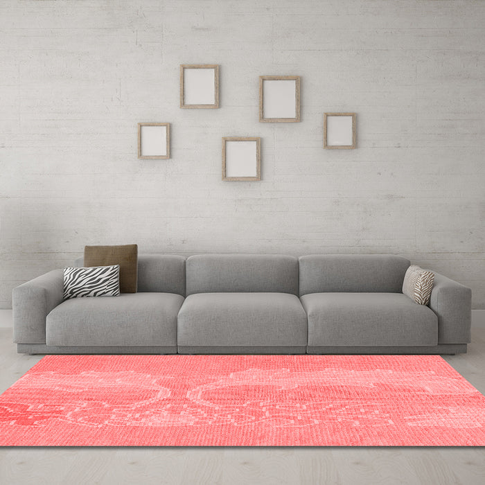 Modern Red Washable Rugs