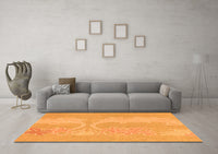 Machine Washable Abstract Orange Modern Rug, wshabs1078org