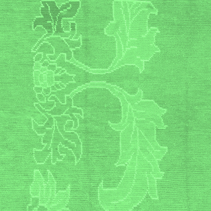 Square Machine Washable Abstract Emerald Green Modern Area Rugs, wshabs1078emgrn