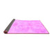 Sideview of Abstract Purple Modern Rug, abs1079pur