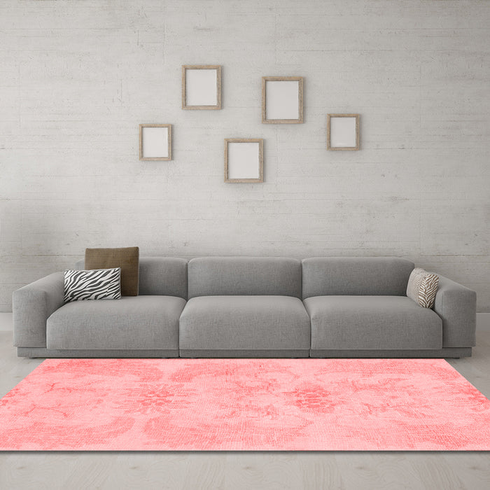 Modern Red Washable Rugs