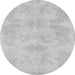 Round Abstract Gray Modern Rug, abs1079gry