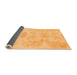 Sideview of Abstract Orange Modern Rug, abs1079org