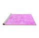 Sideview of Machine Washable Abstract Purple Modern Area Rugs, wshabs1079pur