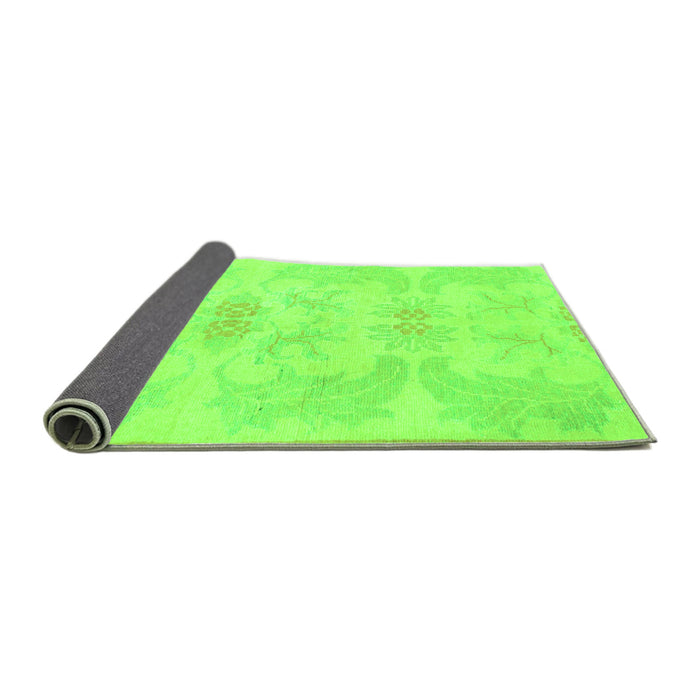 Sideview of Abstract Green Modern Rug, abs1079grn