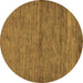 Round Abstract Brown Modern Rug, abs107brn