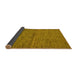 Sideview of Abstract Yellow Modern Rug, abs107yw